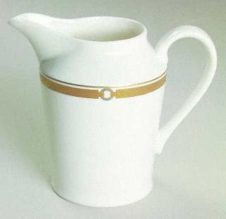 Ralph Lauren Harness Creamer, Fine China Dinnerware   Gold Band On Edge With Lin