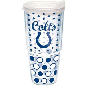 Indianapolis Colts Tervis Tumbler 24oz. Polka Dot Tumbler With Lid