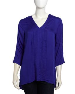 Renee Stitched Detail Tunic, Cobalt