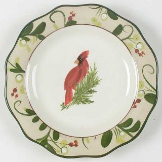 Paula Deen Home For The Holidays Dinner Plate, Fine China Dinnerware   Cardinal,
