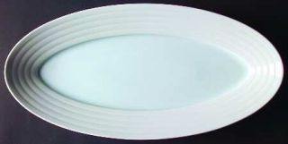 Block China Concentric Blue 18 Oval Serving Platter, Fine China Dinnerware   Al