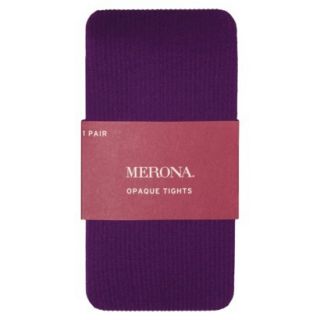 Merona Womens Opaque Rib Tight   Power Purple S/M