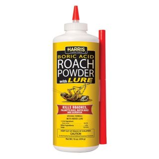 Harris 16 oz. Boric Acid Roach Powder with Lure Multicolor   HRP 16