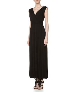 Sleeveless Braided Maxi Dress, Black