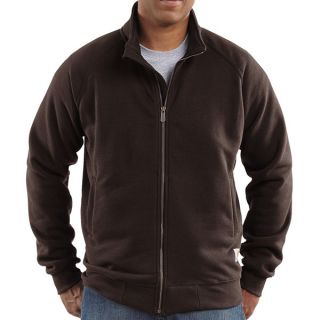 Carhartt Midweight Mock Neck Sweatshirt   Full Zip  Long Raglan Sleeves (For Men)   DARK BROWN (S )