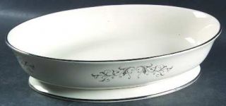 Flintridge Pierra Grey (Plat/Rim) 9 Oval Vegetable Bowl, Fine China Dinnerware