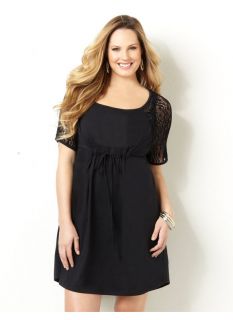 Catherines Plus Size Crochet Cover Up   Womens Size 2X, Black