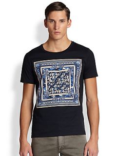 Versace Collection Square Print Cotton Tee