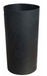 Witt Industries Round Outdoor Trash Can Liner w/ 24 Gallon Capacity, Black Plastic