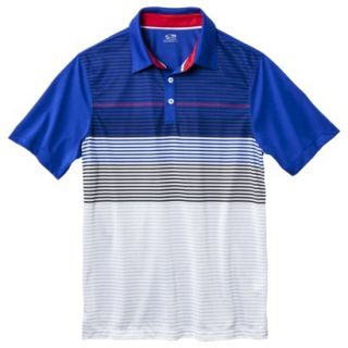 C9 by Champion Mens Advanced Striped Golf Polo Shirt   Athens Blue XXL