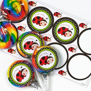 Ladybug Small Lollipop Sticker Kit