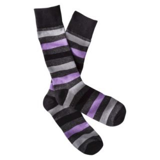 Merona Mens 1pk Dress Socks   Assorted Rugby Stripes