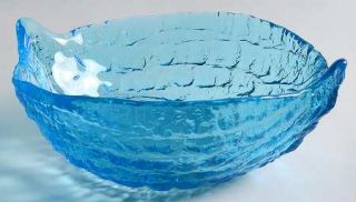 Tiara 10239 11 Large Fruit Bowl   Blue,Texture,Leaf Shape Bowl