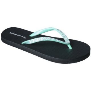 Womens Mossimo Oleta Flip Flop   Black/Blue M