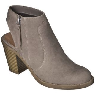 Womens Mossimo Kacie Open Heel Ankle Boots   Taupe 10