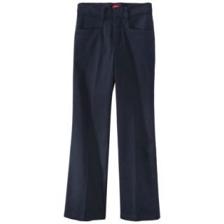 Dickies Girls Classic Fit Stretch Flare Bottom Pant   Navy 7 Slim