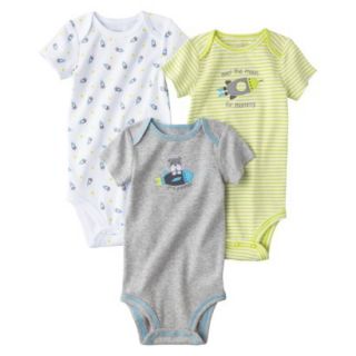 Just One YouMade by Carters Newborn Boys 3 Pack Bodysuit   Yellow 6 M