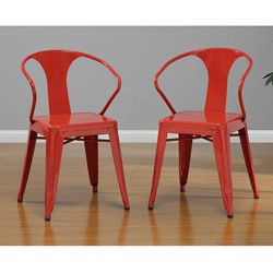 Red Tabouret Stacking Chairs (set Of 4)