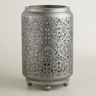 Baroque Cylinder Punched Metal Accent Lamp   World Market