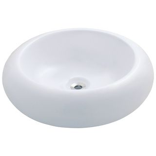 Polaris Sinks P021vw White Pillow Top Porcelain Vessel Sink