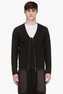 Alexandre Plokhov Black Cotton Parallel Zipper Jacket