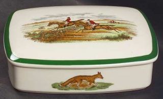 Spode Herring Hunt/The Hunt Double Deck Playing Card Box & Lid, Fine China Dinne