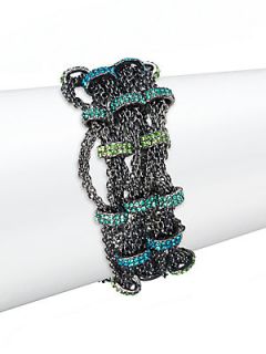 ABS by Allen Schwartz Jewelry Multi Strand Chain Bracelet   Blue Green