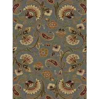 Floral Elegance Blue Area Rug (53 X 73) (PolypropyleneLatex NoPile Height 0.4 inchesStyle TransitionalPrimary color BlueSecondary colors IvoryPattern FloralTip We recommend the use of a non skid pad to keep the rug in place on smooth surfaces.All r