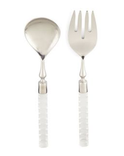 Stainless Steel Acrylic Handle Two Piece Utensil Set