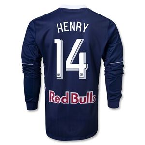 adidas New York Red Bulls 2013 HENRY LS Authentic Secondary Soccer Jersey