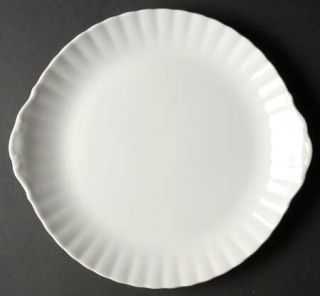 Royal Albert Reverie Handled Cake Plate, Fine China Dinnerware   All White