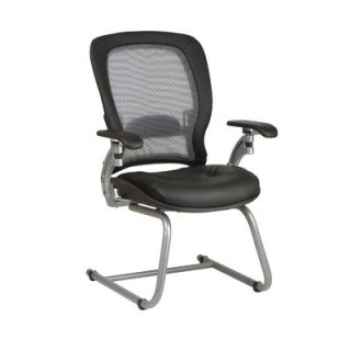 Office Star SPACE Air Grid Back Leather Visitors Chair 3685