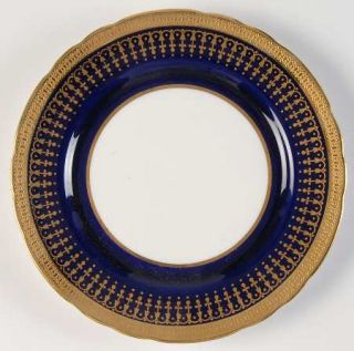 John Aynsley Hertford Cobalt Bread & Butter Plate, Fine China Dinnerware   Gold
