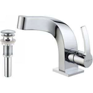 Kraus KEF 15101 PU11CH Exquisite Typhon Typhon Single Lever Basin Faucet and Pop