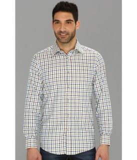 Report Collection L/S Check Shirt with Contrast Mens Long Sleeve Button Up (Purple)