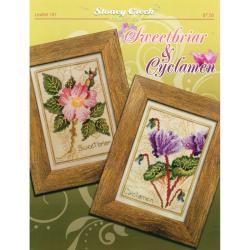 Stoney Creek Sweetbriar and Cyclamen Counted Cross stitch Booklet