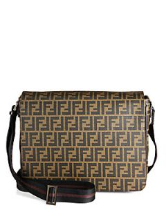 Fendi Logo Zucca Messenger   Tobacco