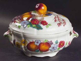 Spode Reynolds Round Covered Vegetable, Fine China Dinnerware   Fruits & Flowers