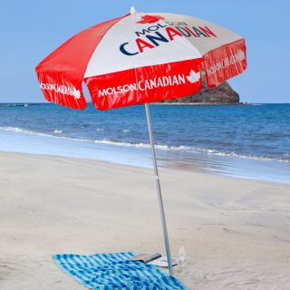 Molson Canadian 6 ft. Beach Umbrella Multicolor   UMC08 BP