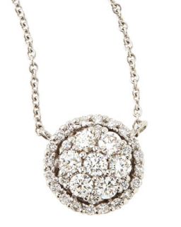 18k Diamond Flower Pendant Necklace