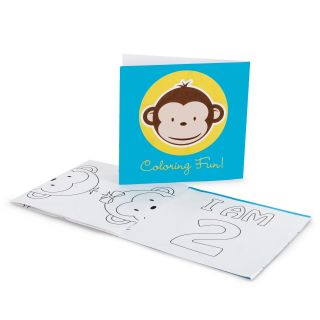 Mod Monkey 2nd Birthday Coloring Poster