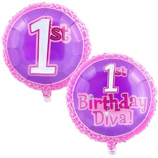Diva 1st Birthday Foil Balloon