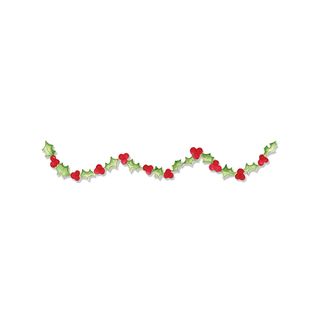 Sizzix Sizzlits Decorative Garland, Holly With Berries Strip Die