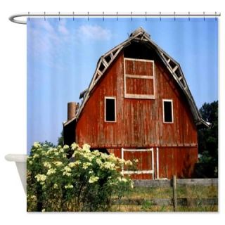  Red Barn Shower Curtain  Use code FREECART at Checkout