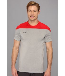 Nike Squad Short Sleeve Training Heather Top Mens T Shirt (Gray)