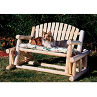 Rustic Natural Cedar Furniture Old Country 4 ft. Log Style Glider Multicolor  