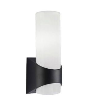 Kichler 9109BK Outdoor Light, Hard Contemporary Wall Mount 1 Light Fixture Black (Painted)