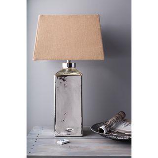 1 light Mercury Glass/ Burlap Table Lamp