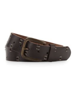 JV Leather 39mm Harness Belt, Brown
