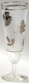 Libbey   Rock Sharpe Silver Leaf Pilsner Glass   Stem 3002  Z3361